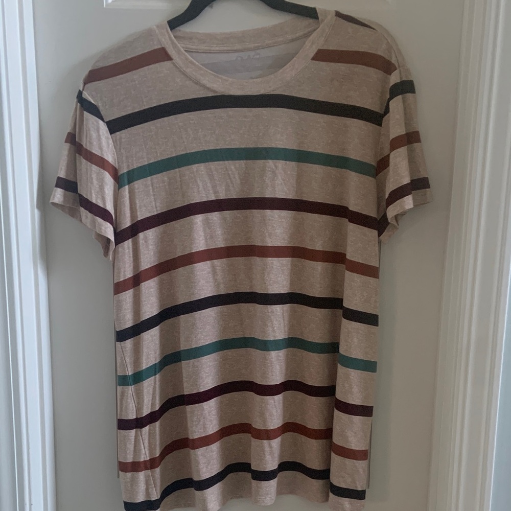 Maurices Multicolor Striped Short Sleeve Tee